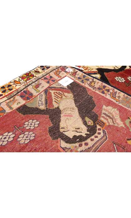 4 x 5 Vintage Persian Shiraz Rug 75045