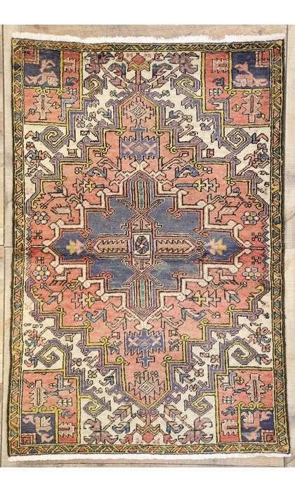 4 x 6 Vintage Persian Heriz Rug 75110 w