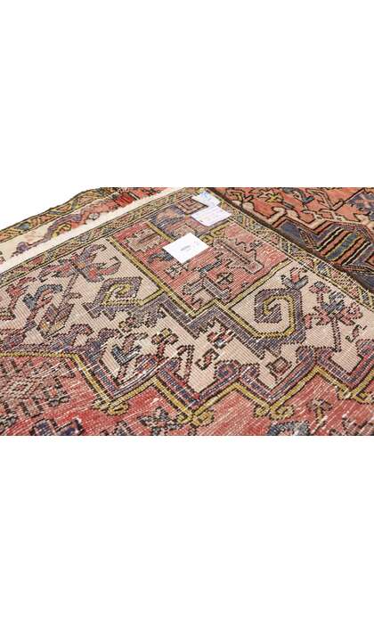 4 x 6 Vintage Persian Heriz Rug 75110 backside