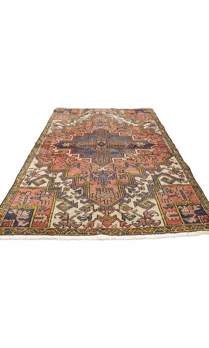 4 x 6 Vintage Persian Heriz Rug 75110 floor