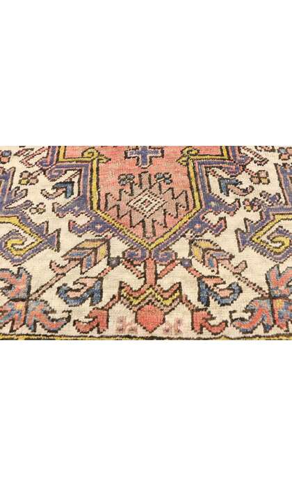 4 x 6 Vintage Persian Heriz Rug 75110 texture