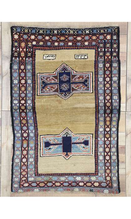 4 x 5 Antique Persian Azerbaijan Rug 75633