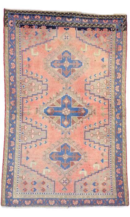 3 x 5 Vintage Pink Persian Viss Rug 75989