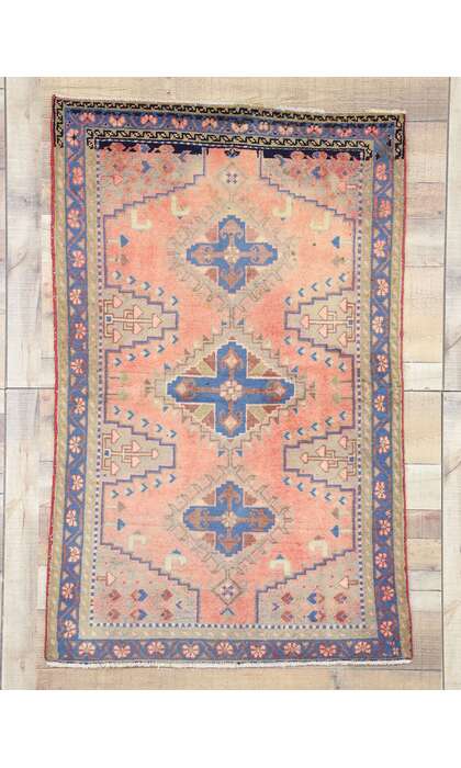 3 x 5 Vintage Pink Persian Viss Rug 75989