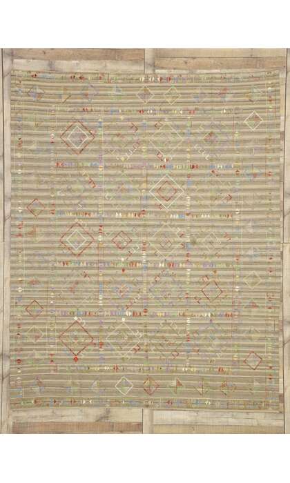 8 x 10 Vintage Uzbek Afghan Kilim Rug 80100