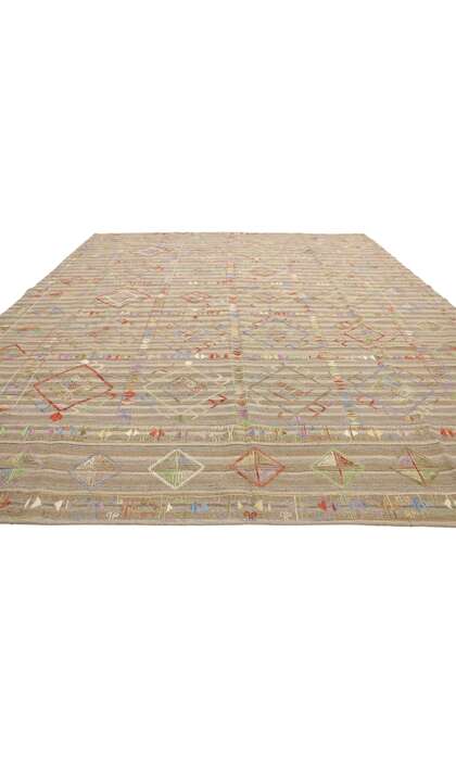 8 x 10 Vintage Uzbek Afghan Kilim Rug 80100