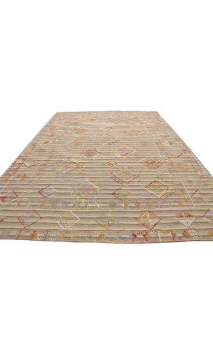 6 x 9 Vintage Uzbek Afghan Kilim Rug 80105