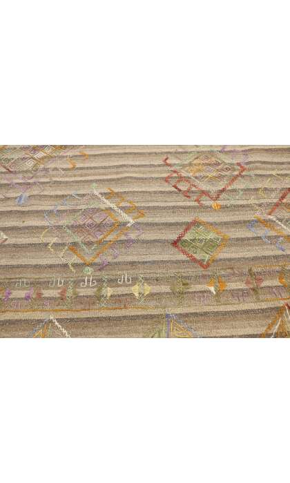 6 x 9 Vintage Uzbek Afghan Kilim Rug 80105