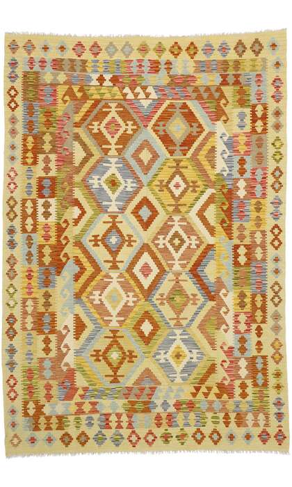 7 x 10 Vintage Afghan Kilim Rug 80132