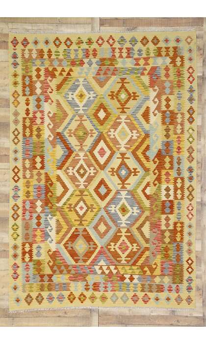 7 x 10 Vintage Afghan Kilim Rug 80132