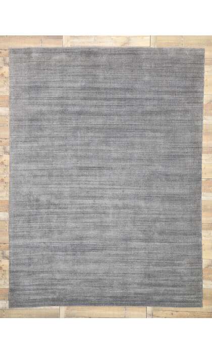 9 x 12 New Transitional Gray Area Rug with Modern Style 30439