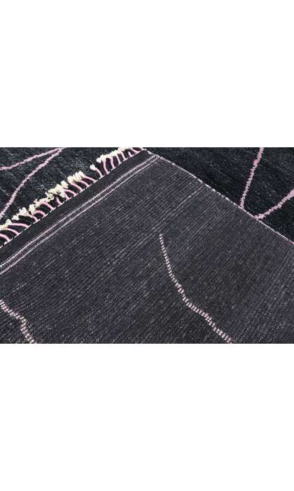 8 x 10 Modern Black Moroccan Rug 30479