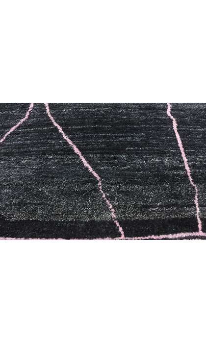 8 x 10 Modern Black Moroccan Rug 30479