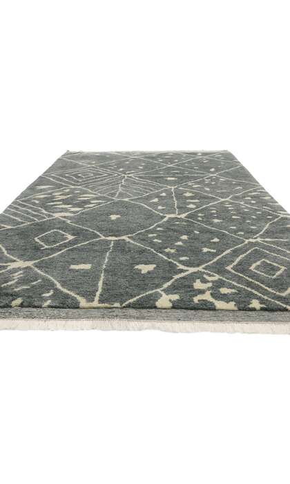 6 x 9 Modern Gray Moroccan Rug 30501