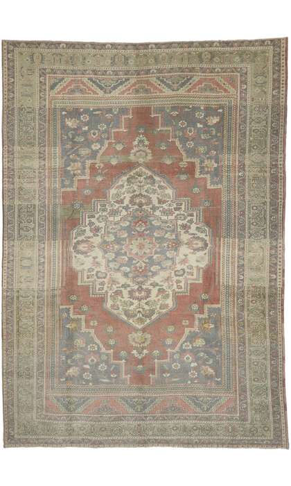 7 x 10 Vintage Turkish Oushak Rug 52436