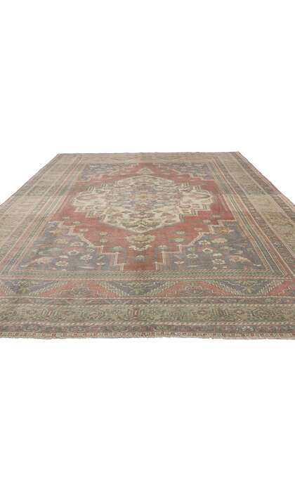 7 x 10 Vintage Turkish Oushak Rug 52436