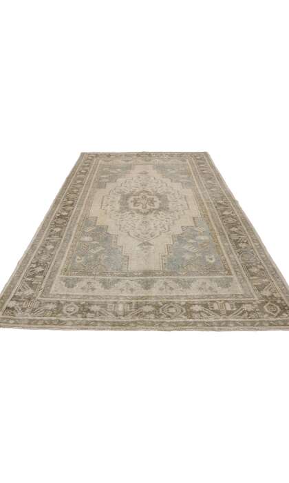 4 x 7 Vintage Neutral Oushak Rug 52440