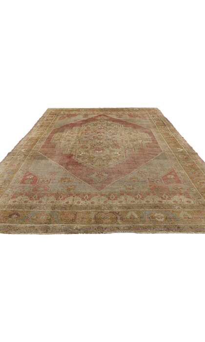 6 x 9 Vintage Turkish Oushak Rug 52443