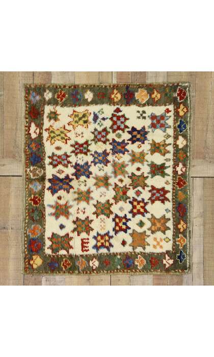 3 x 4 Vintage Turkish Oushak Rug 52447