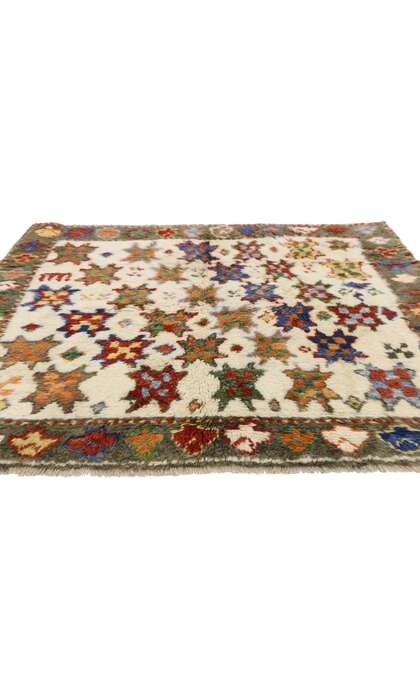 3 x 4 Vintage Turkish Oushak Rug 52447