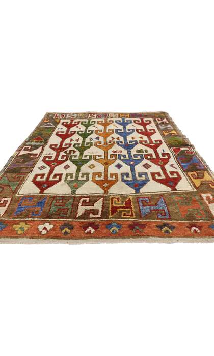 3 x 5 Vintage Turkish Oushak Rug 52448