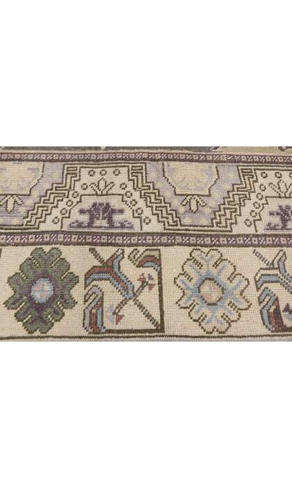 5 x 10 Vintage Neutral Oushak Rug 52475