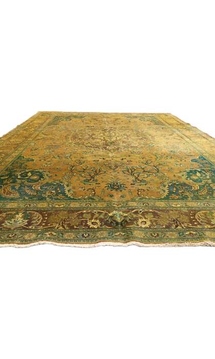 10 x 16 Vintage Persian Tabriz Rug 76348