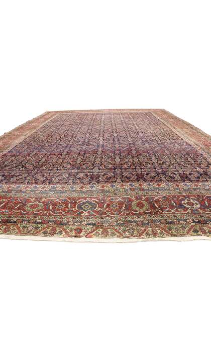 12 x 16 Antique-Worn Persian Farahan Rug 77207