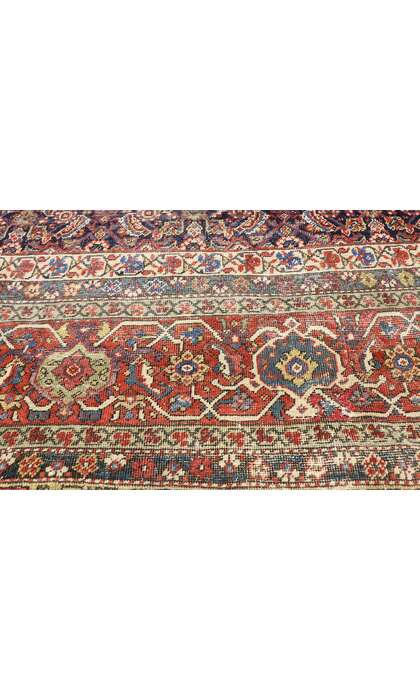 12 x 16 Antique-Worn Persian Farahan Rug 77207