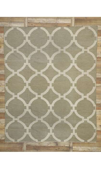 8 x 10 Transitional Trellis Kilim Rug 77229