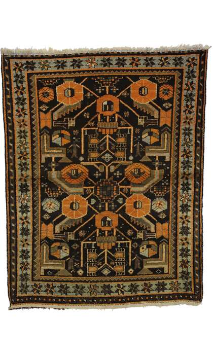 4 x 4 Antique Hamadan Rug 72607