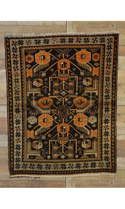 4 x 4 Antique Hamadan Rug 72607
