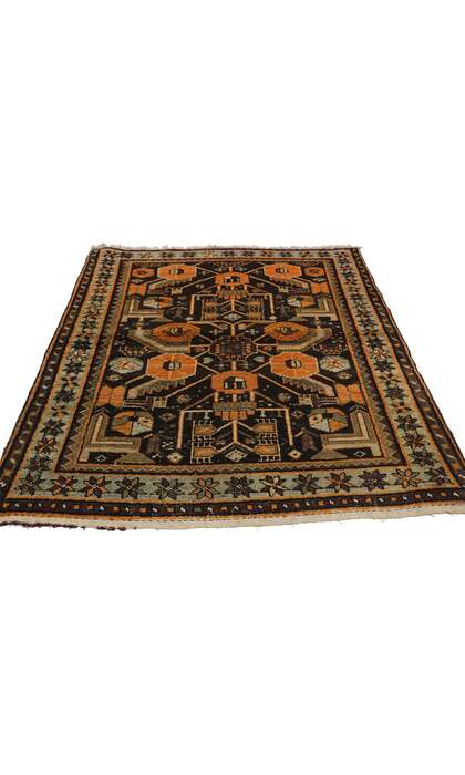 4 x 4 Antique Hamadan Rug 72607