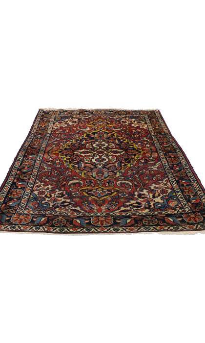 4 x 5 Antique Persian Lilihan Rug 72852