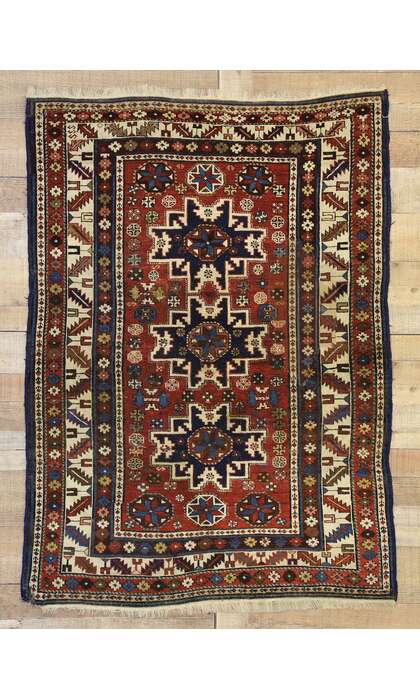 3 x 5 Antique Caucasian Shirvan Rug 72858