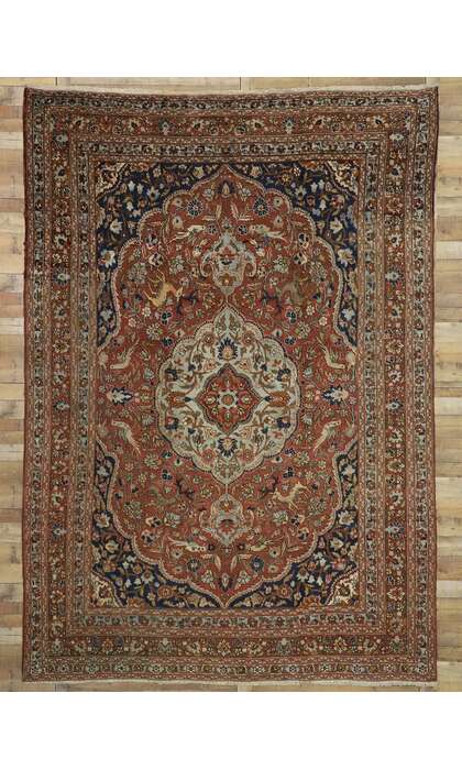 9 x 13 Antique Tabriz Rug 73111