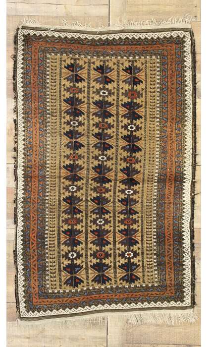 3 x 5 Antique Baluch Rug 73279