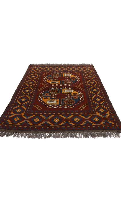 3 x 5 Vintage Afghan Rug 74663