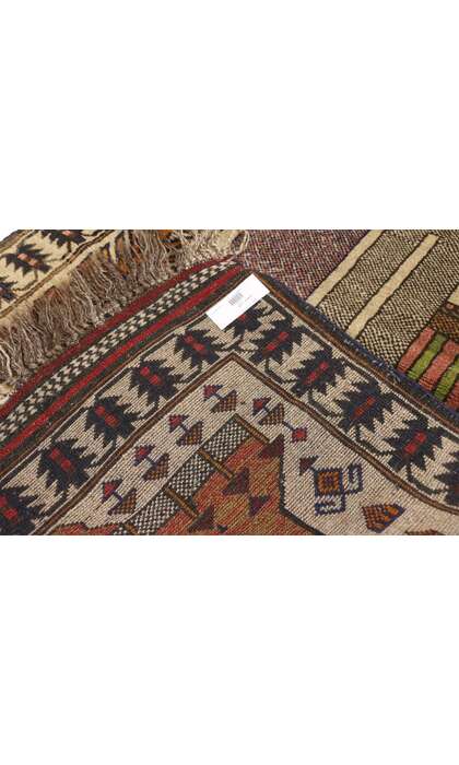 3 x 4 Vintage Afghan War Rug 74665