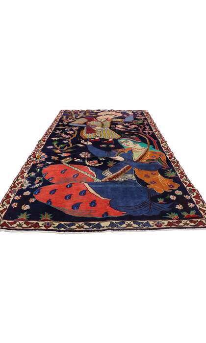 4 x 6 Vintage Hamadan Rug 75975