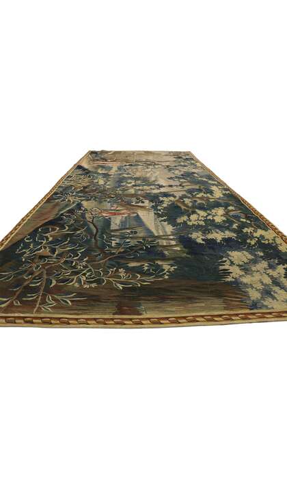 7 x 14 Antique French Aubusson Tapestry 77237