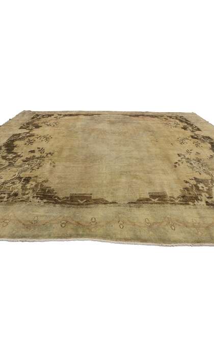 9 x 11 Vintage Turkish Oushak Rug 50213