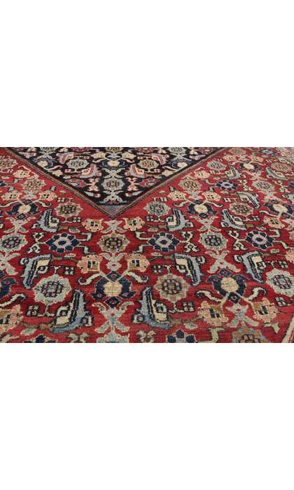 9 x 12 Antique Persian Mashhad Rug 71963 texture