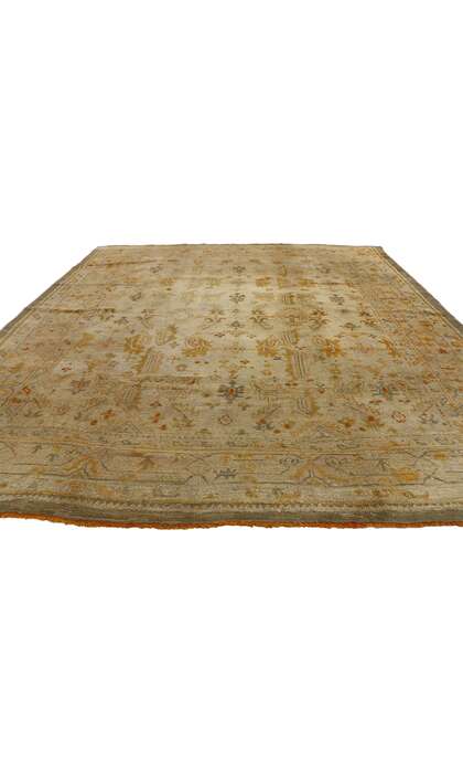 7 x 9 Antique Turkish Oushak Angora Rug 73716