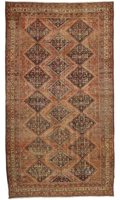 10 x 18 Distressed Antique Persian Malayer Rug 74262