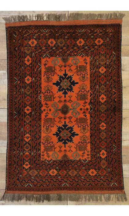 3 x 5 Vintage Afghan Rug 76990
