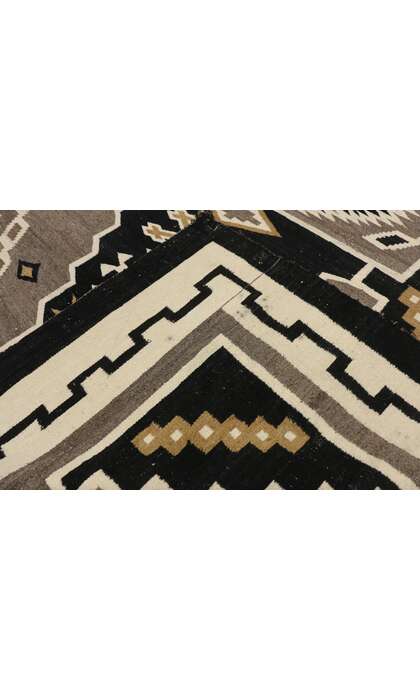 6 x 10 Antique Two Grey Hills Navajo Rug 77275