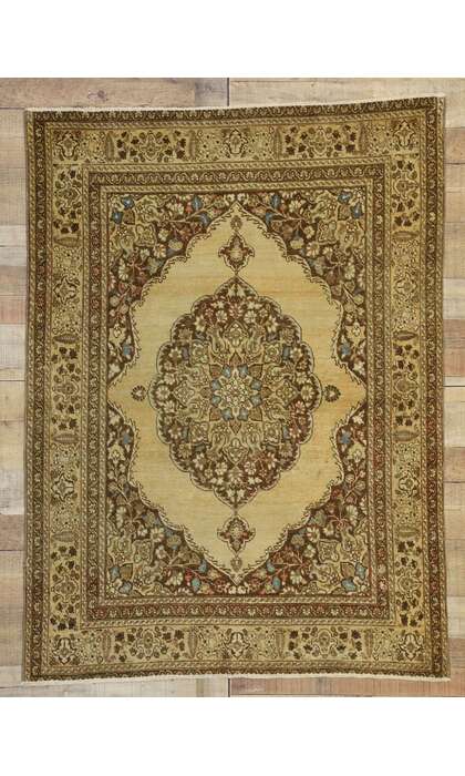 4 x 5 Antique Persian Tabriz Rug 50671