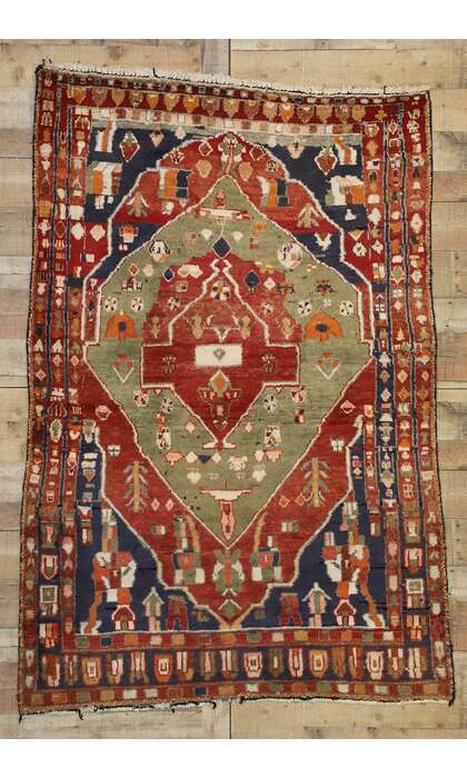5 x 7 Vintage Bakhtiari Rug 72097