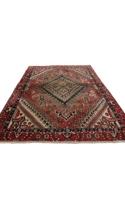 5 x 6 Vintage Persian Shiraz Rug 72118